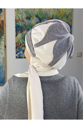 Weiß Praktischer Turban 23KASTB37-01