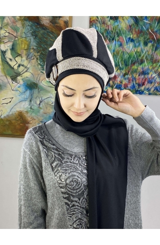 Brown Ready to Wear Turban 23KASTB38-01