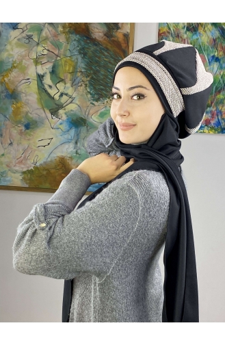 Brown Ready to Wear Turban 23KASTB38-01