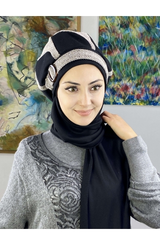 Brown Ready to Wear Turban 23KASTB38-01