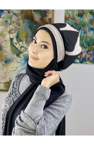 Brown Ready to Wear Turban 23KASTB38-01
