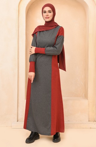 Robe Hijab Bordeaux 3353-07