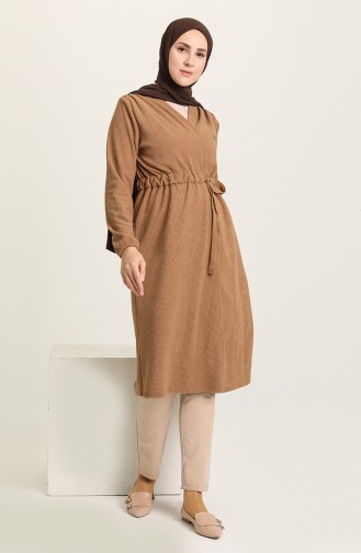 Büyük Beden Kuşaklı Kap 1007A-01 Camel