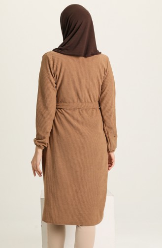 Büyük Beden Kuşaklı Kap 1007A-01 Camel