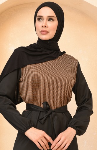 Senf Hijab Kleider 1454-04
