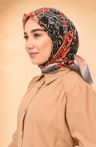 Çini Desen Mevsimlik Eşarp 11449-10 Gri
