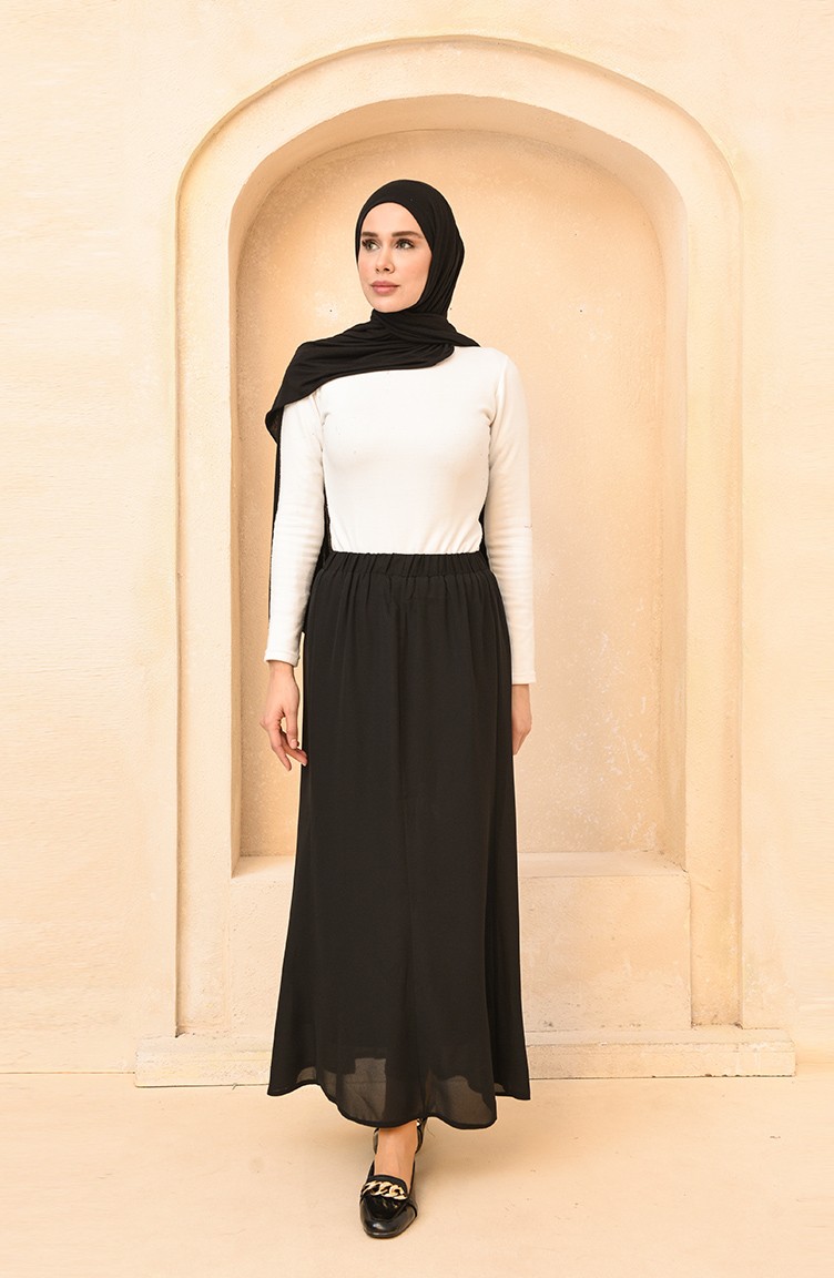 jupe noire taille elastique