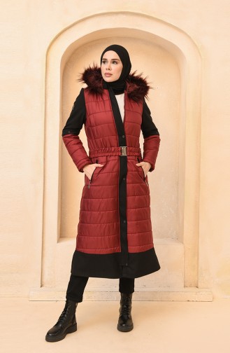 Claret Red Winter Coat 4055-03