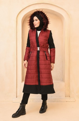 Claret Red Winter Coat 4055-03
