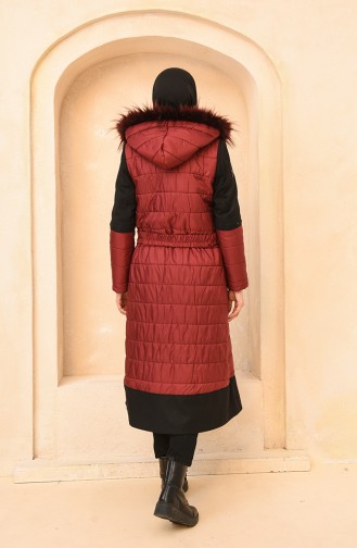 Claret Red Winter Coat 4055-03