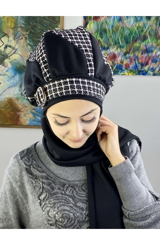 Schwarz Praktischer Turban 23KASTB44-01