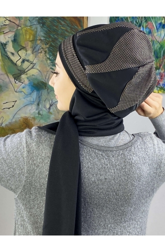 Dark Brown Ready to wear Turban 23KASTB33-01