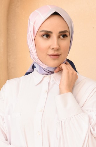 وشاح من نسيج التويل 2314AGV-03 لون كحلي ليلكي 2314AGV-03