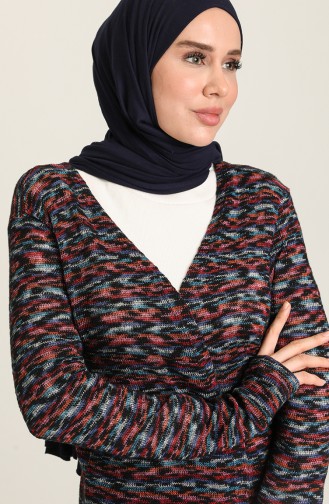 Kışlık Örme Hırka 8418-01 Siyah