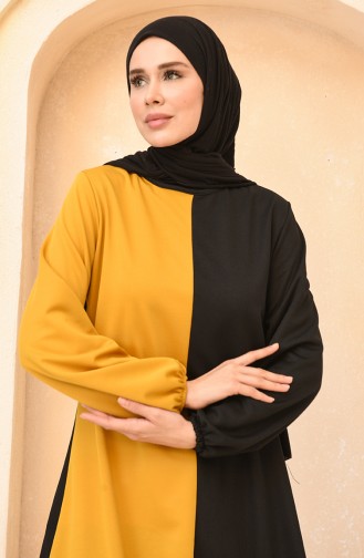 Tunique 1706-01 Noir Moutarde 1706-01