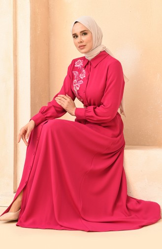 Fuchsia Hijab Kleider 61534-03