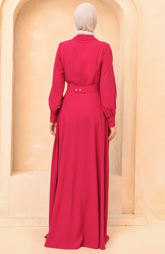 Fuchsia Hijab Dress 61534-03