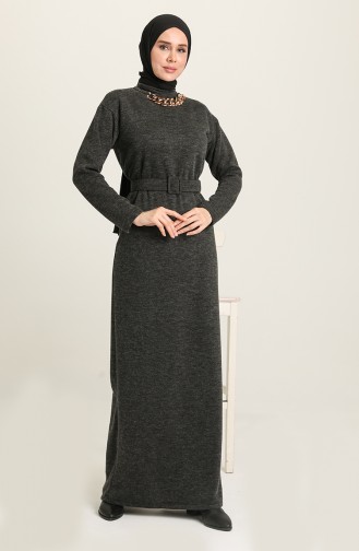 Smoke-Colored Hijab Dress 61708-01