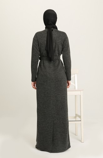 Smoke-Colored Hijab Dress 61708-01