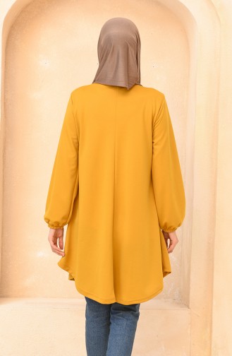 Önü Düğmeli Tunik 1712-01 Hardal