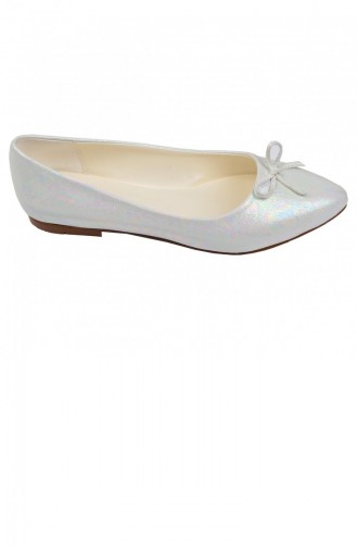 White Woman Flat Shoe 20YGELCHR000001_A