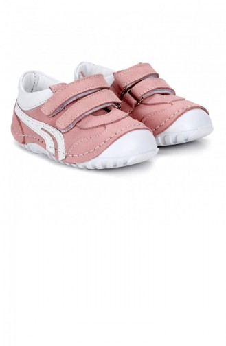 Kiko Kids Teo 508 100 Deri Cırtlı Kızerkek Çocuk Ayakkabı Pudra Beyaz