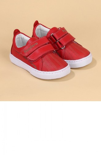 Kiko Pnd 401Ds101 Hakiki Deri Kızerkek Çocuk Spor Ayakkabı Kırmızı