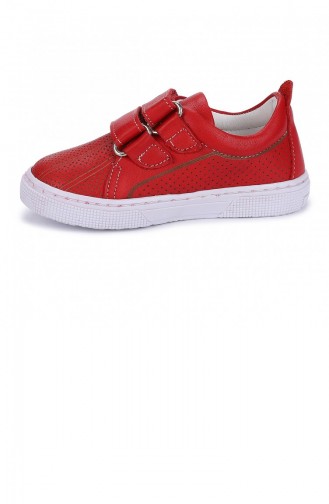 Kiko Pnd 401Ds101 Hakiki Deri Kızerkek Çocuk Spor Ayakkabı Kırmızı
