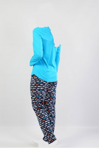 Ensemble Pyjama Coton 1052903000 Turquoise 1052903000.TURKUAZ