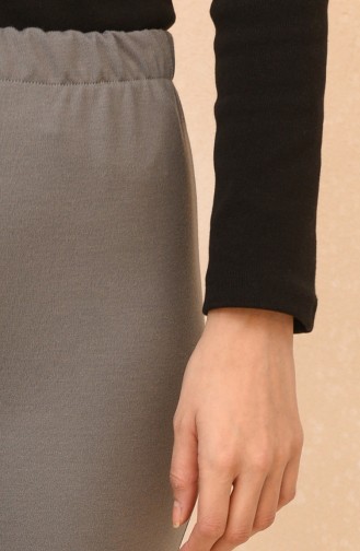 Beli Lastikli İspanyol Paça Pantolon 2245-02 Gri