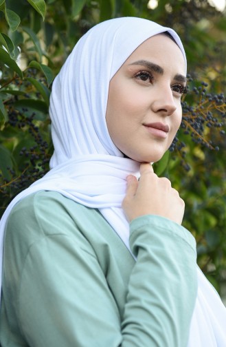 Penye Şal 1152-22 Beyaz