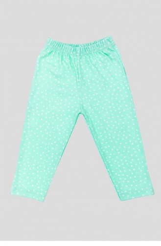 Boumini Bebek Ve Çocuk Pijama Takımı Üçgenler Mint