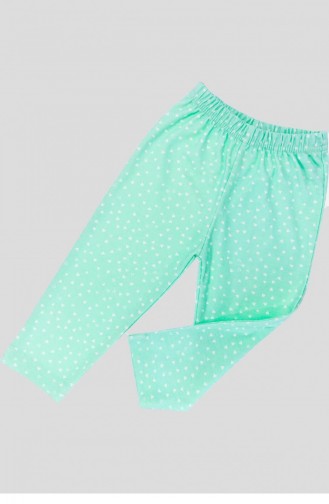 Boumini Bebek Ve Çocuk Pijama Takımı Üçgenler Mint