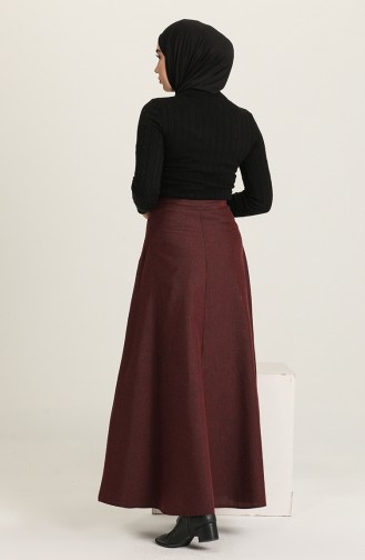 Printed Skirt 2552-01 Claret Red 2552-01