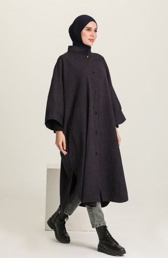 Dunkelblau Poncho 1060-01