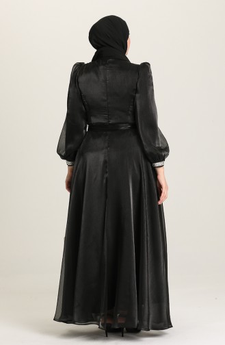 Schwarz Hijab-Abendkleider 4919-03