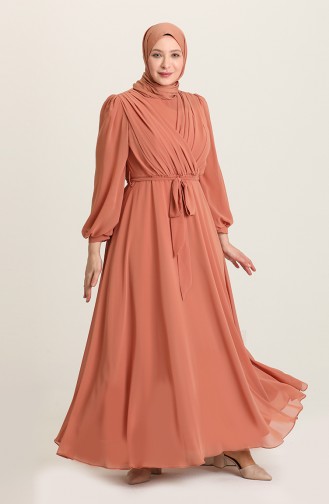Zwiebelschalen Hijab-Abendkleider 6020-04