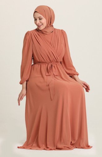 Zwiebelschalen Hijab-Abendkleider 6020-04