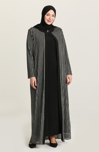 Habillé Hijab Noir 6376-01
