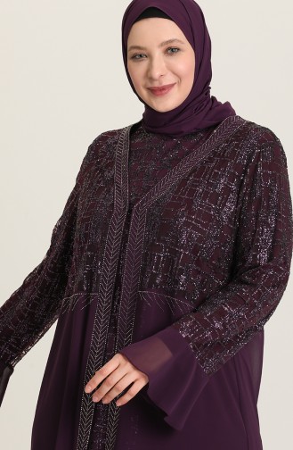 Purple İslamitische Avondjurk 6372-01