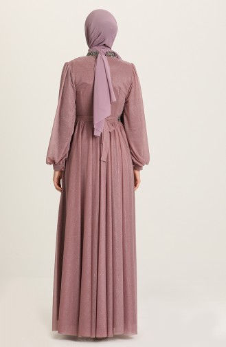 Pink Hijab Evening Dress 5501-11