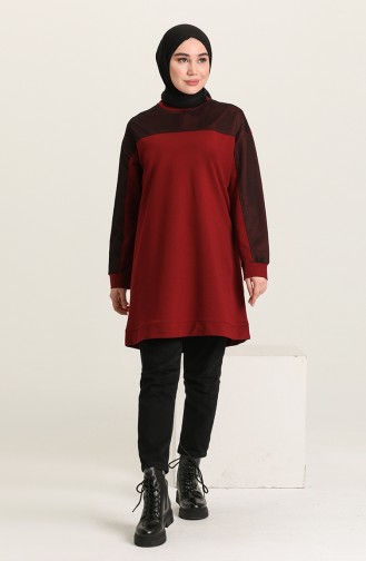 Fileli Spor Tunik 0004-02 Bordo