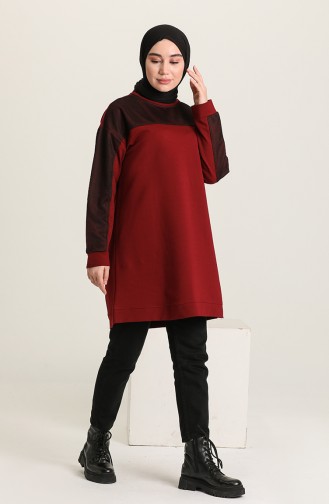 Fileli Spor Tunik 0004-02 Bordo