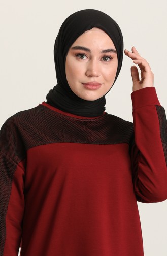 Fileli Spor Tunik 0004-02 Bordo