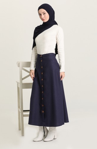 Navy Blue Skirt 1351-01