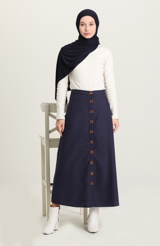 Navy Blue Skirt 1351-01