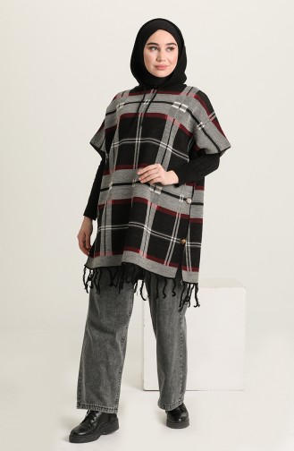 Claret red Poncho 4391-06