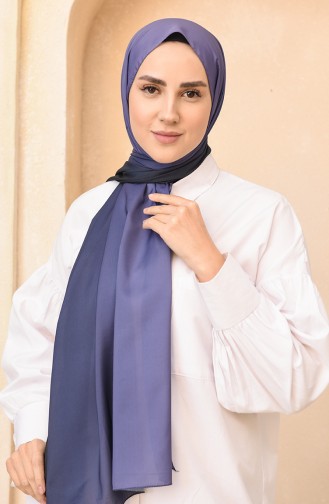 Bursa İpeği Degrade Şal 15280-22 Açık Mor Siyah