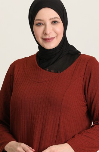 Robe Hijab Couleur brique 8123-05