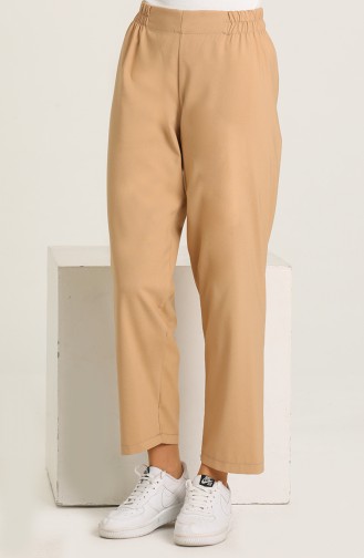 Pantalon Large Taille élastique 4242-02 Camel 4242-02